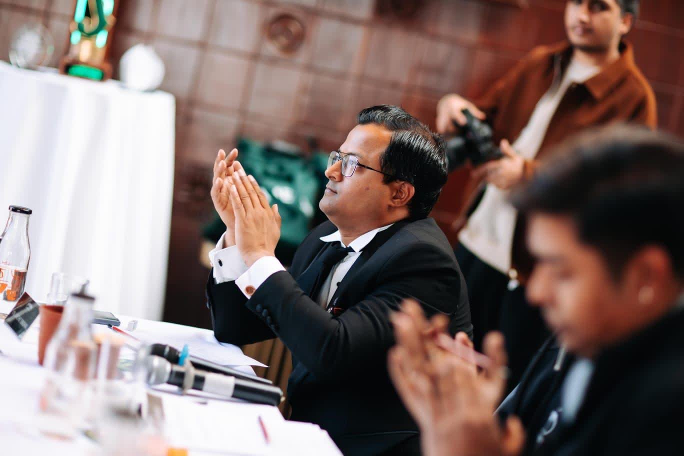 Examiner assessing a candidate's cocktail